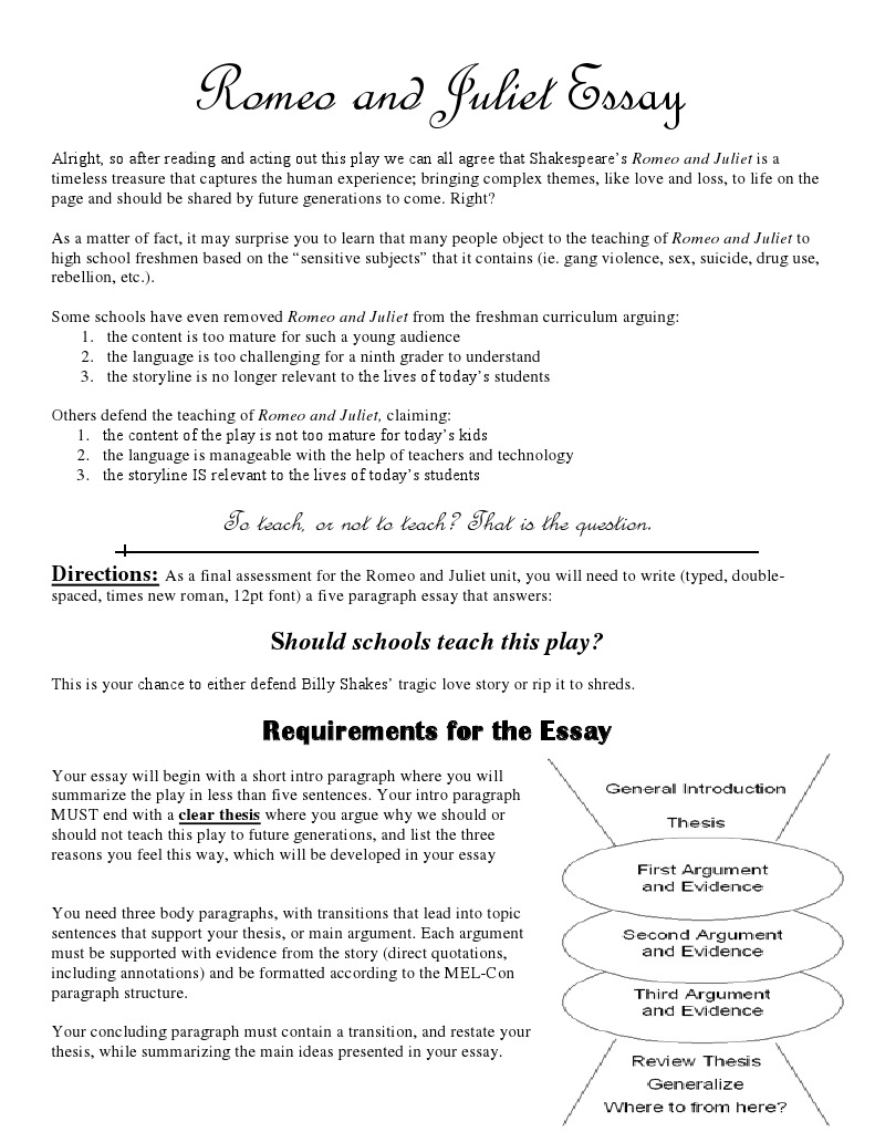 activity 2 writing a thesis statement romeo and juliet