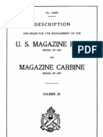 Description and Rules for the Management of US Magazine Rifle Model of 1898 and Magazine Carbine Model of 1899