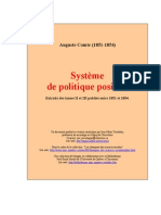 Comte, Auguste - Systeme de Politique Positive