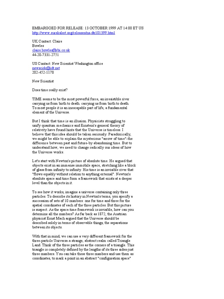 Julian Barbour Does Time Really Exist Pdf