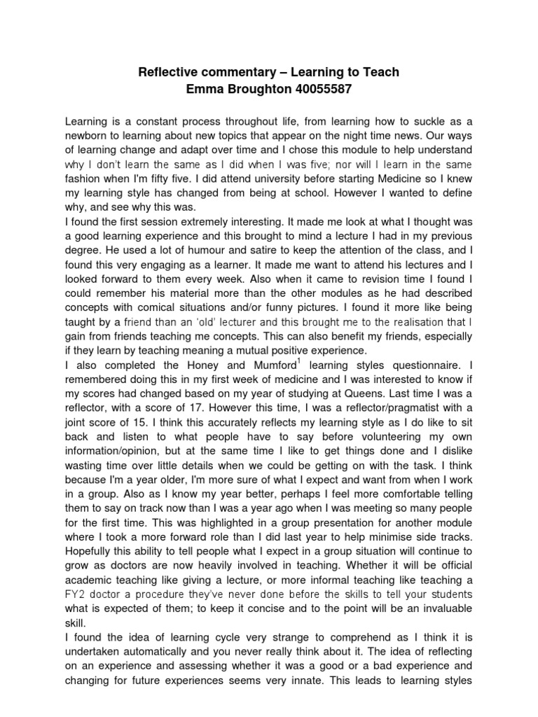 Reflection examples image