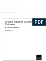 Creative Industries Economic Estimates Report 2011 Update