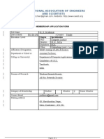 International Association of Engineers and Scientists: Membership Application Form