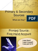 Primary and Secondary Sources