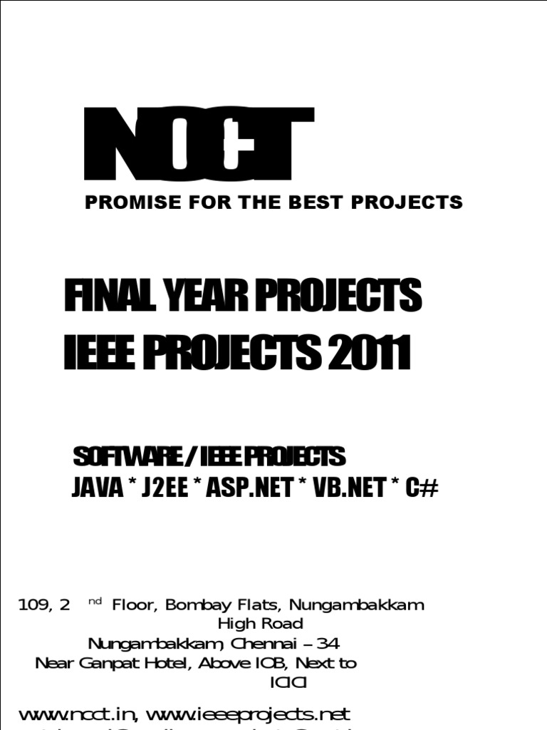 Final Year IEEE Software Projects | PDF | Wireless Lan | Computer Network
