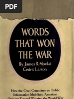 James Mock - Words That Won The War - The Story of The Committee of Public Information