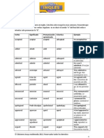 Anexo 1 Lista de Verbos Regulares