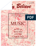 Music - The Sound and Unsound - Only Believe Magazine