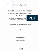 Carla Gallorini Incised Marks On Pottery and Other Objects From Kahun I  London 1998 | PDF