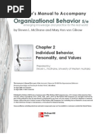 organization behavior teacher manual, chapter two