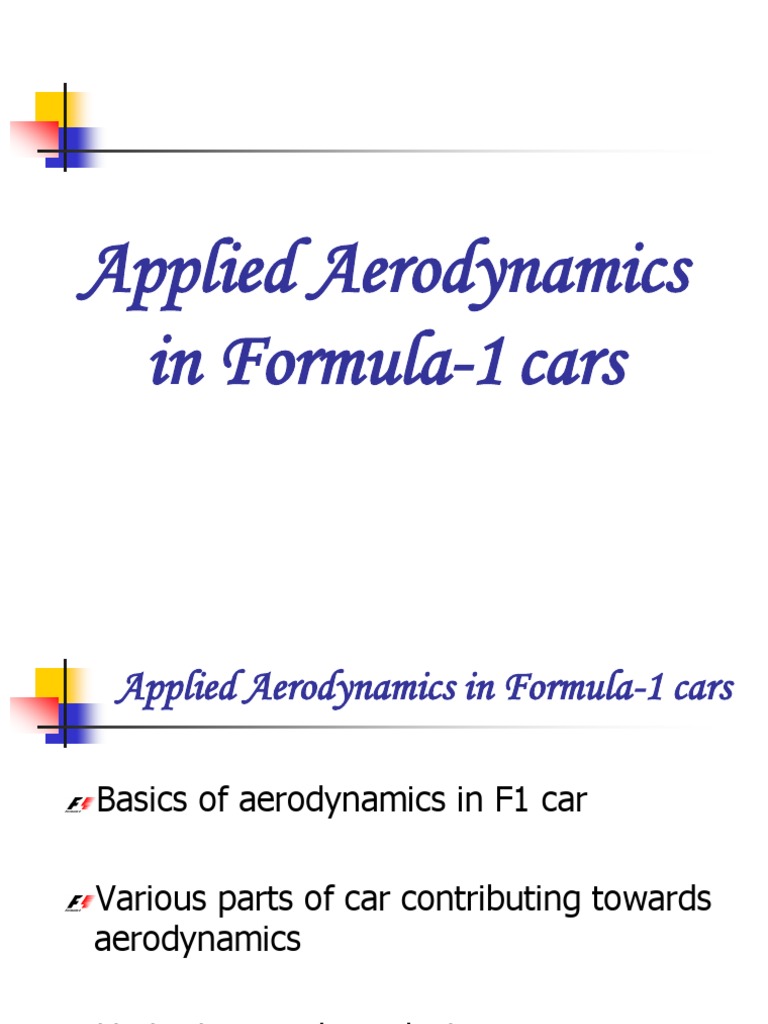 Aerodynamics-F1 car | Formula One | Drag (Physics)
