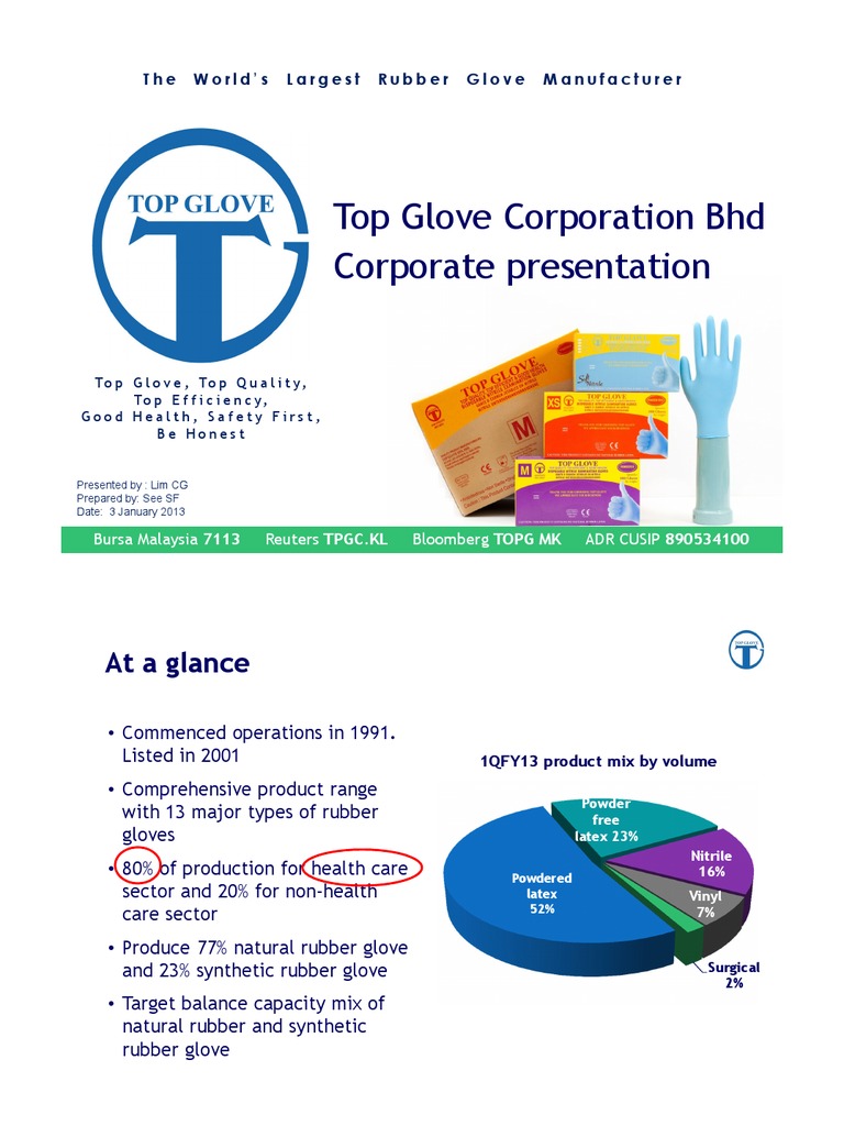 Top Glove Corporation Bhd Corporate presentation ...