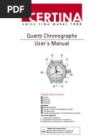 Quartz Chronographs User's Manual: Display and Functions