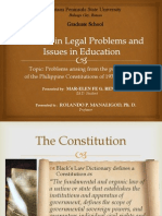 Problems Arising From The Provisions of The Philippine Constitution of 1935 and 1973