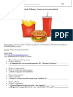 Fast Food Webquest - Spanish 