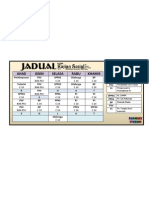 Jadual Kuliah PISMP Kajian Sosiel Sem 5/2013