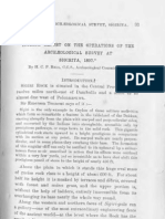 Interim Report On The Operations of The Archaeological Survey at Sigiriya, 1897.