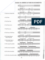 Standard 26 American Drum Rudiments (Condensed)