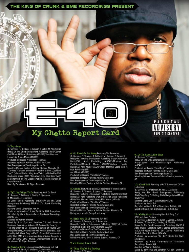 Digital Booklet My Ghetto Report Card PDF Hip Hop Music Industry