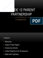 Grade 12 Parent Partnership 6th December