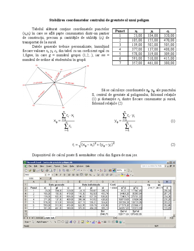 Centru De Greutate Poligon