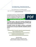 Seminario Internacional: "Estrategias para Una Educación de Calidad de Niños Con Discapacidad Visual