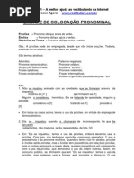 Português - sintaxe colocação pronominal