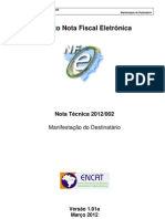 Nota Tecnica NF-e 2012 - Manifestaçao Destinatario