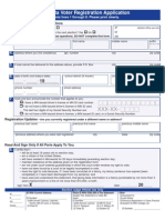 English Voter Registration Application With Return Address