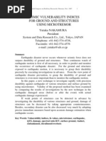 Seismic Vulnerability Indices For Ground and Structures Using Microtremor