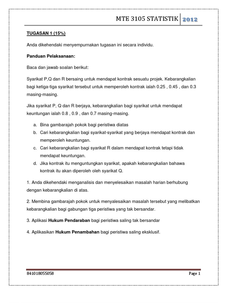 Ujian Khi Kuasa Dua Dan Anova