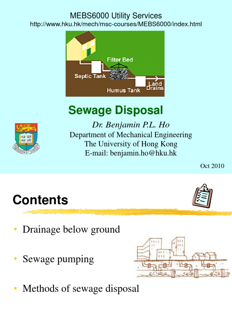 Methods of Sewage Disposal Overview | PDF | Sewage Treatment | Sanitary ...