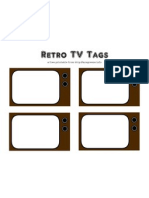 Retro TV Tags Free Printable