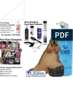 Pure Paws Product Lines Brochure- Outside of Trifold Brochure