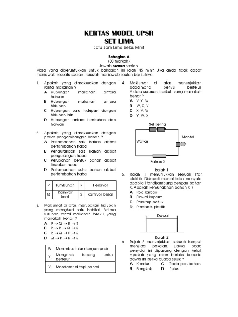 latihan sains tahun 6