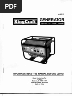 Download KingCraft Generator 6915 Owners Manual by rjcantwell SN119403377 doc pdf