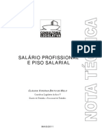 SALÁRIO PROFISSIONAL E PISO SALARIAL