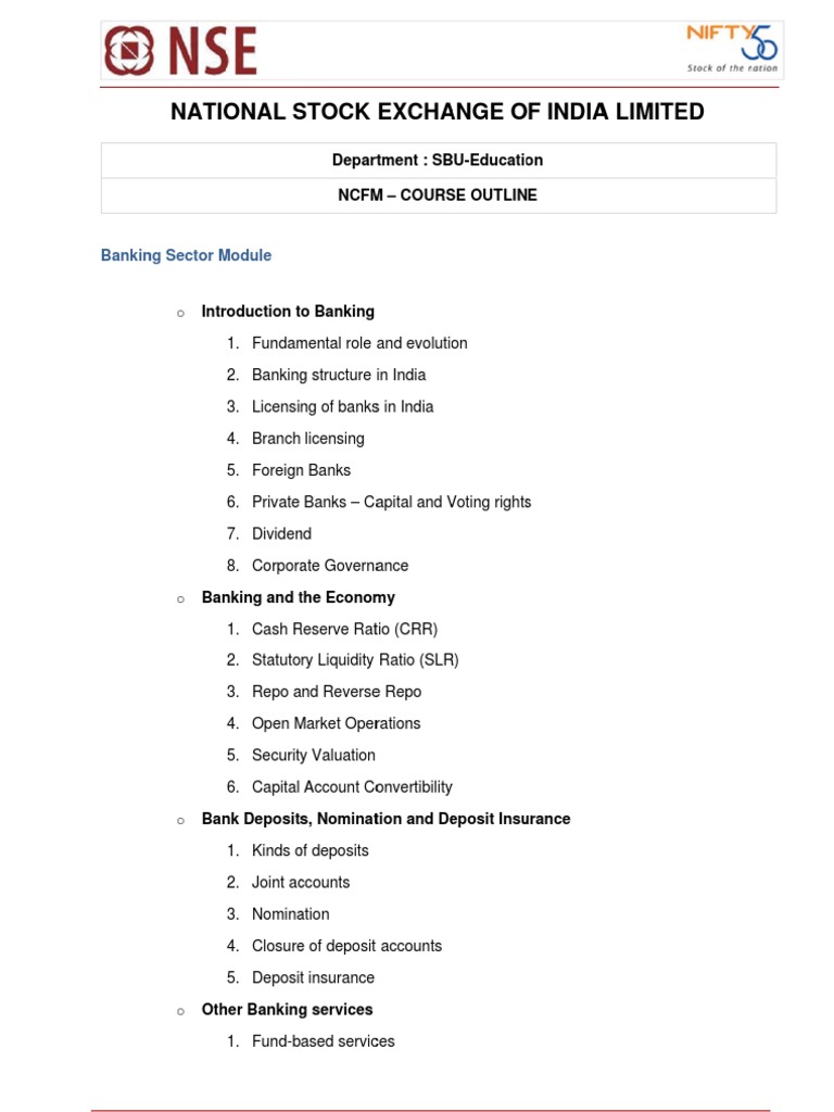 Banking Sector Module | PDF