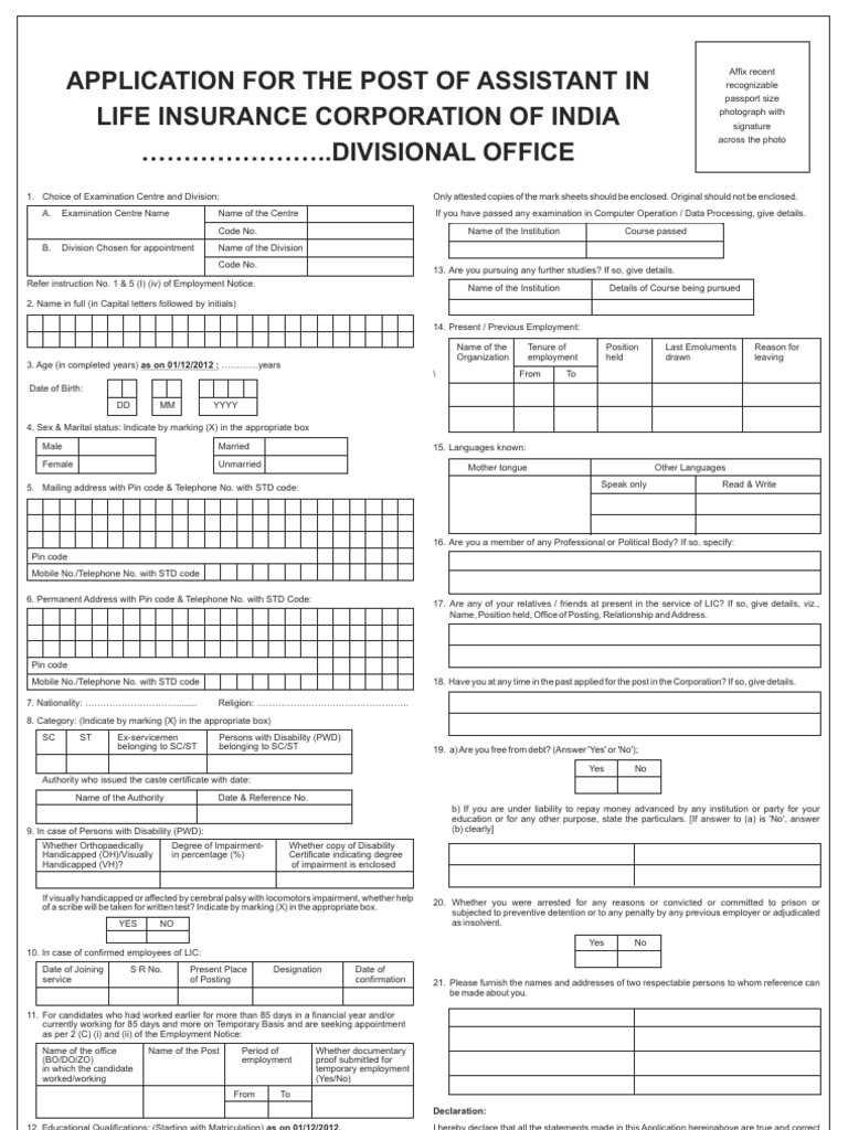 Lic Asst | PDF | Disability | Government
