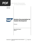 Solution Documentation For Custom Development