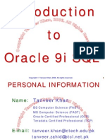 Oracle 9i sql