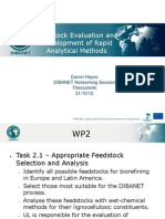 Feedstock evaluation and development of rapid analytical methods