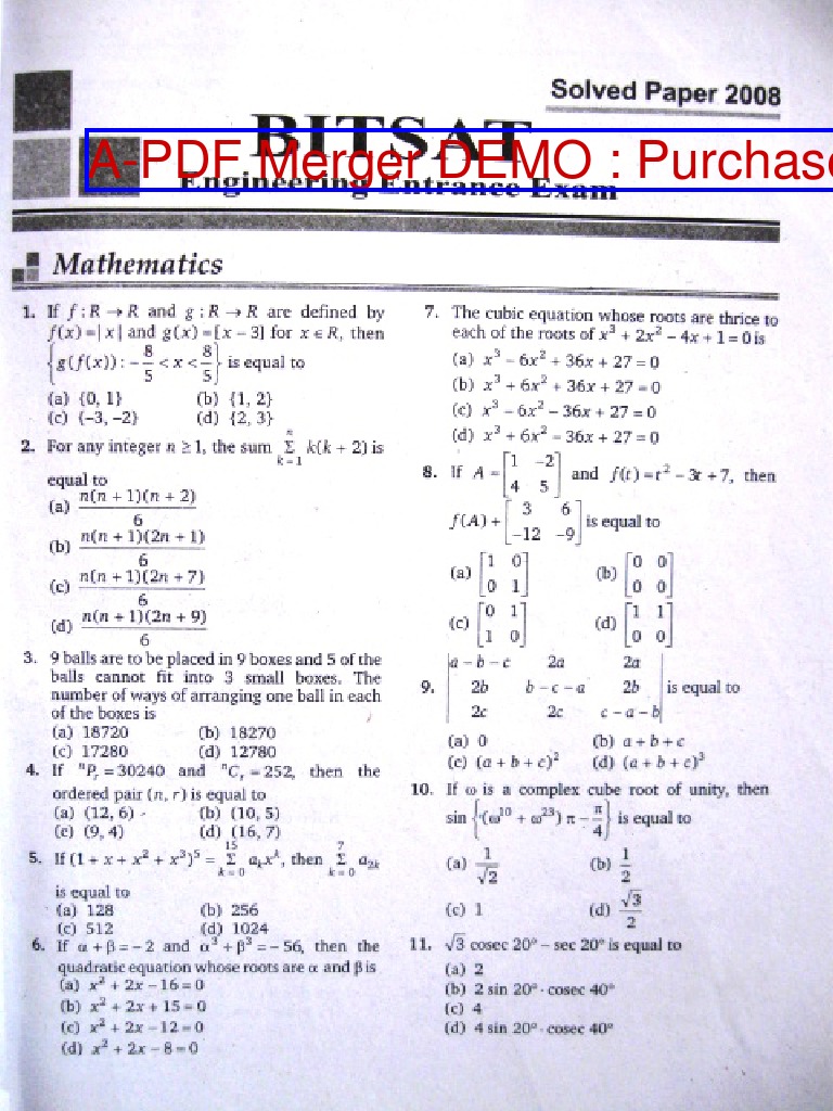 Bitsat | PDF