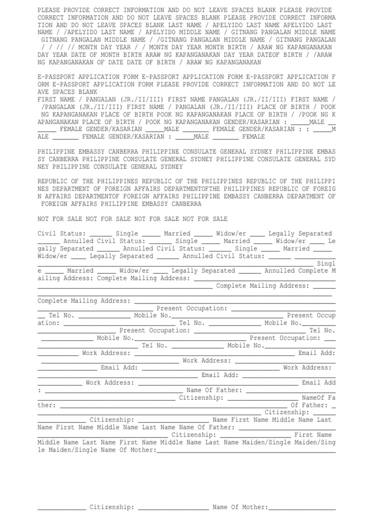 Ds160 checklist