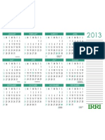 IRRI 2013 Calendar Letter Wide