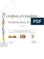 Foundational Studies Certificate