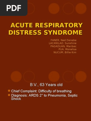 Ards With Pathophysiology Breathing Lung