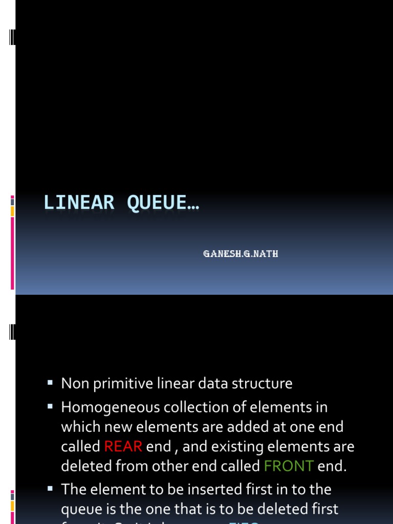 Linear Queue | PDF