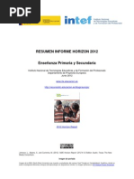 Informe Horizon INTEF Primaria y Secundaria Junio 2012