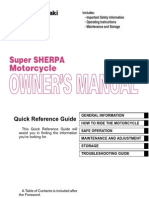 Kawasaki Super Sherpa Kl250g9 Owners Manual